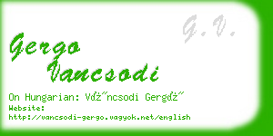 gergo vancsodi business card